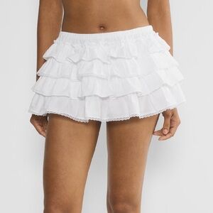 Aritzia White Theo Poplin Skort XS
